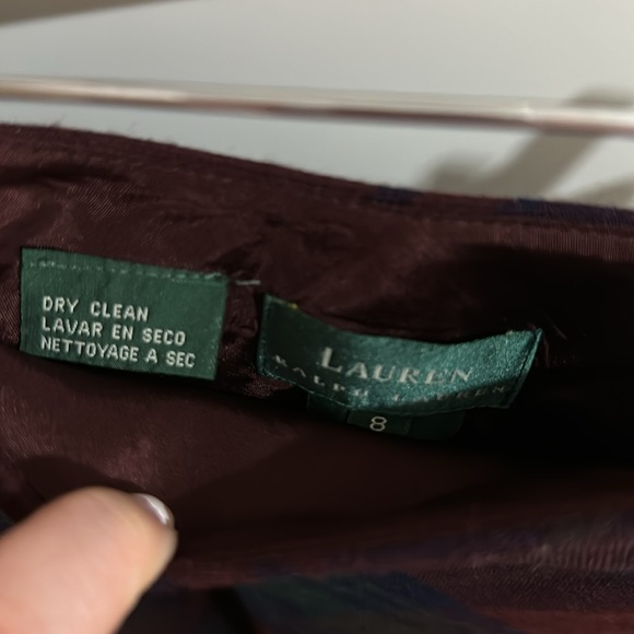 100% wool with silk lining plaid maxi skirt - Picture 3 of 3